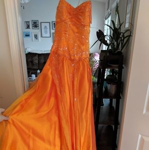 Orange prom dress